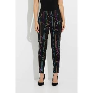 NEW JOSEPH RIBKOFF abstract print pants in black/multi